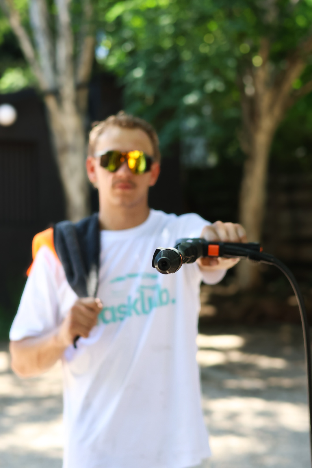 Rikus from Wasklub ready for a mobile car wash booking